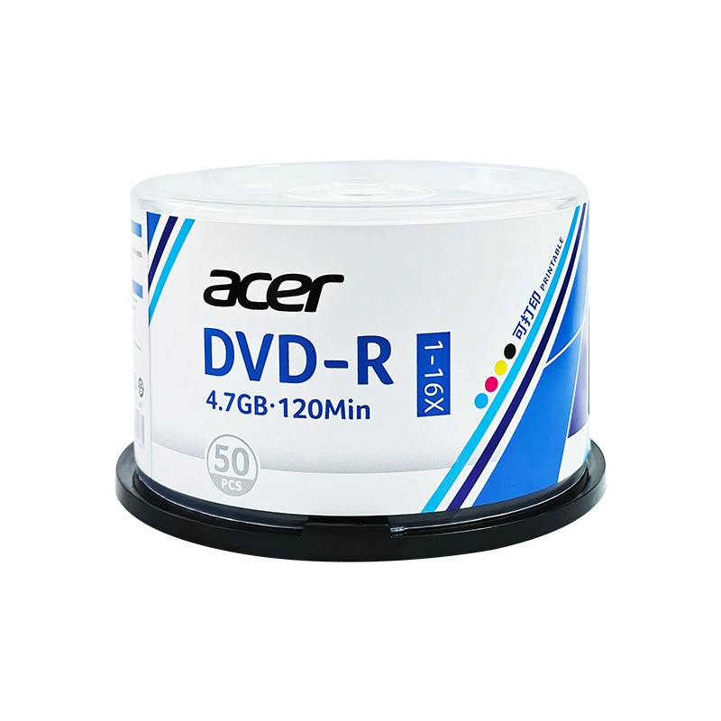 Подлинный диск Acer acerDVD-R,Printable пустой видеодиск для записи 4.7 ГБ 120 мин