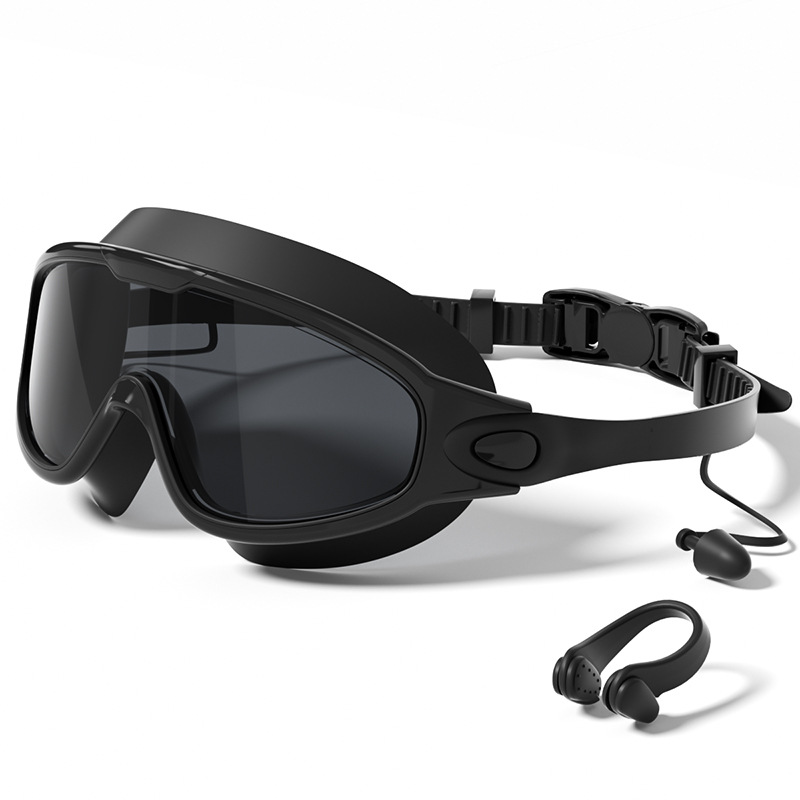 Gafas de Natación Galvanizadas de Marco Grande para Adultos de PC Antiempañante para Adultos