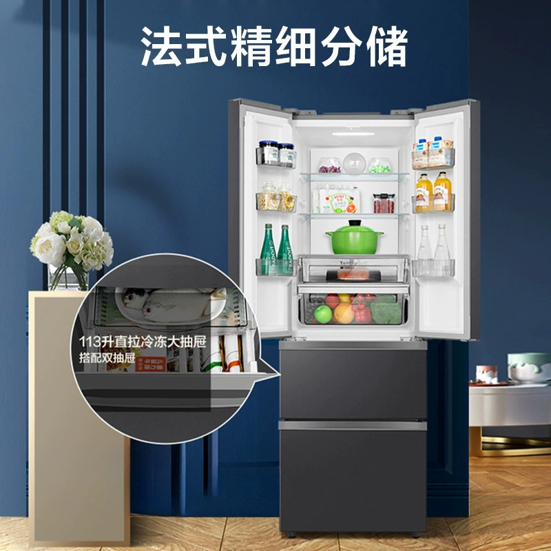 Холодильник (Midea) 325 л инверторный французский, воздушное охлаждение, no‑frost, многодверные варианты
