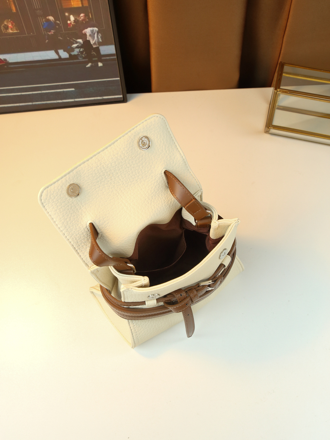 Damen Handtasche Aus Gewachstem Leder Als Umhängetasche Elegant_voghion.com