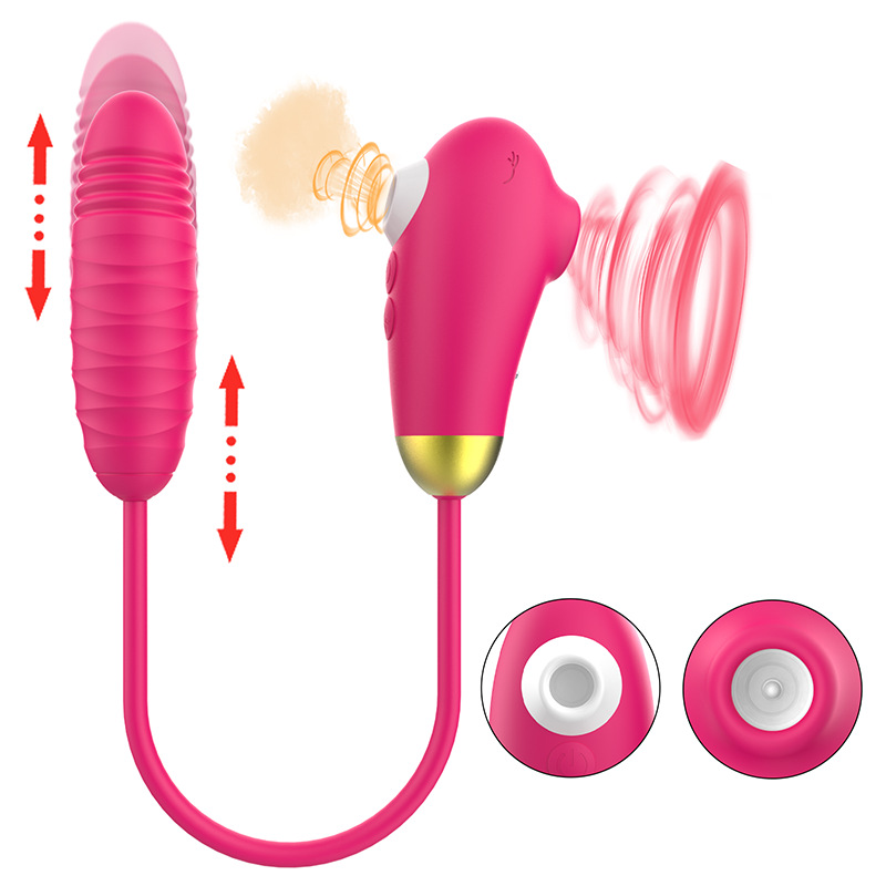 Nieuw grensoverschrijdend privémodel Qin Guo Vrouwelijk Zuigen Likken Telescopische Vibrator Inbrengen Direct Orgasme Masturbator_voghion.com