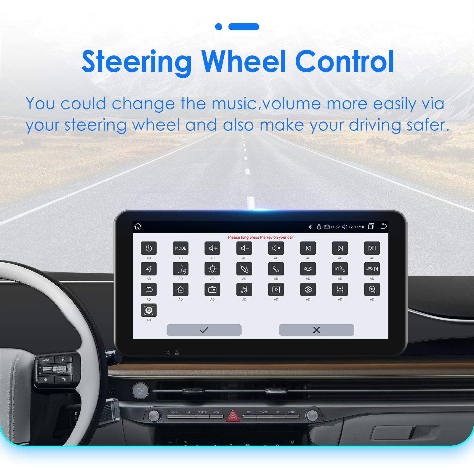 The cross-border model is suitable for 06-21 Toyota FJ Cruiser car MP5 Bluetooth navigation GPS all-in-one