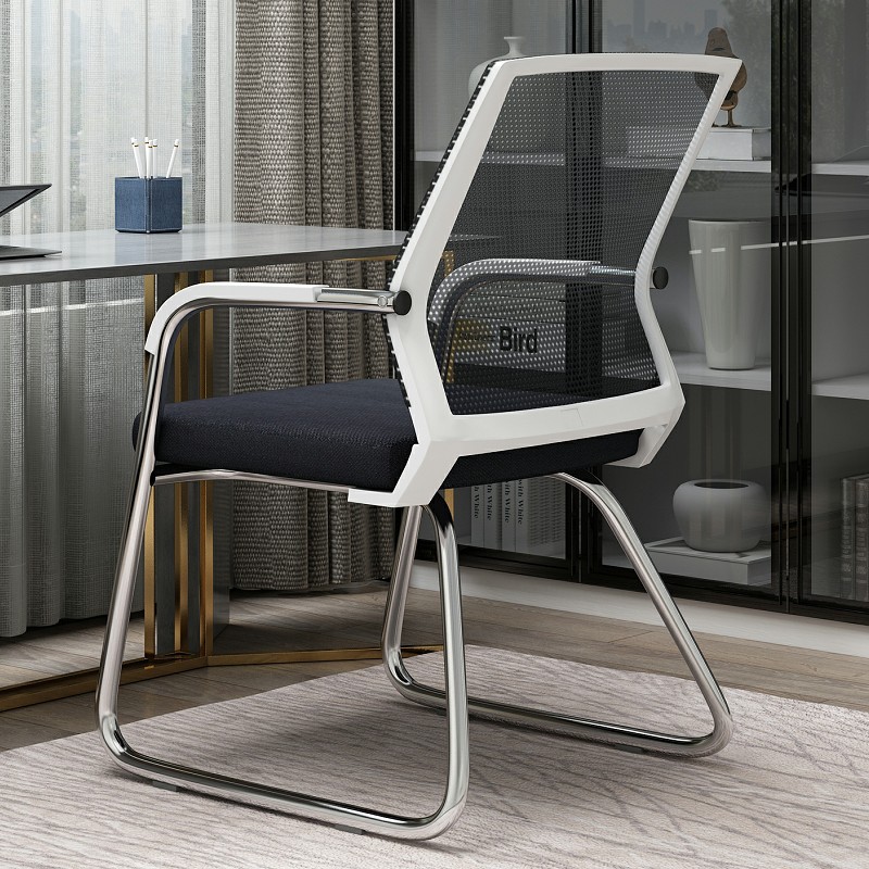 Bold and reinforced white frame black mesh 920 / Steel feet-fixed armrests