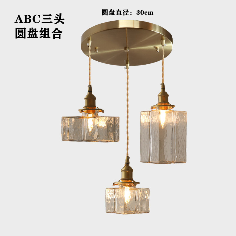 lámpara de comedor de lujo de vidrio medieval lámpara de cama de estilo japonés retro lámpara de comedor comercial lámpara de vivienda