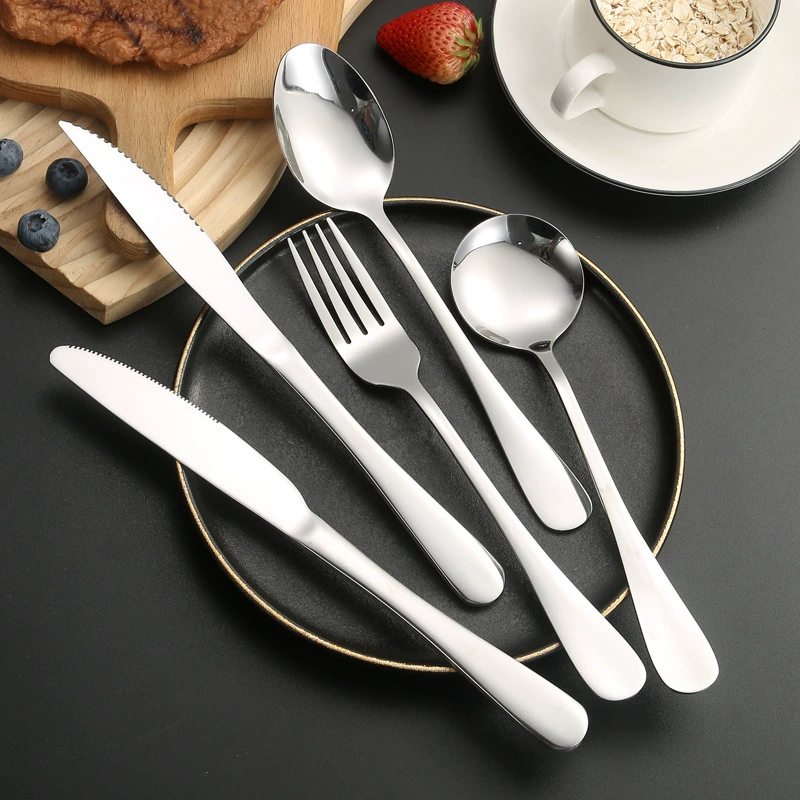 Tableware stainless steel, set for hotel