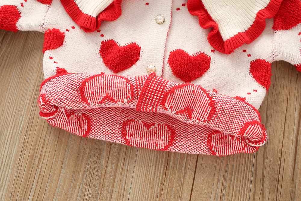480g Weight Kids Clothing Sets Children's Clothing Type Long Sleeve Sleeve Length Polyacrylonitrile Fiber Fabric Type Skirt Sets Sets Type 2 Pieces Set Quantity Holiday, Daily, Selfie Occasion Round Neck Neckline Regular Fit Fit Type Heart Shape Pattern Winter, Spring, Autumn Season Girl'S Gender Casual, Elegant, Cute Style Casual Elegant Cute Heart Shape Polyacrylonitrile Fiber Girls Clothing Sets 8