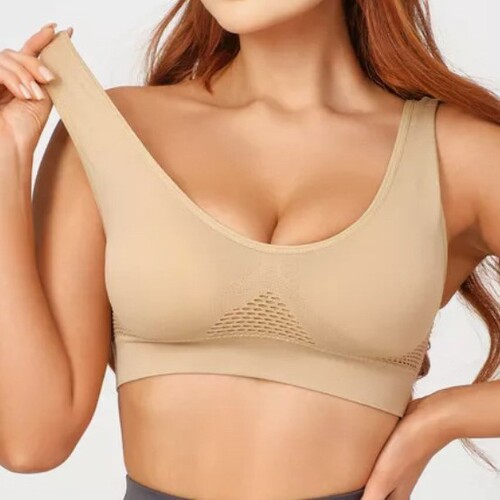 Cross-border hot large-size underwear is specially designed for Xiyin Temu Amazon grid hollow ventilation hole sports underwear women