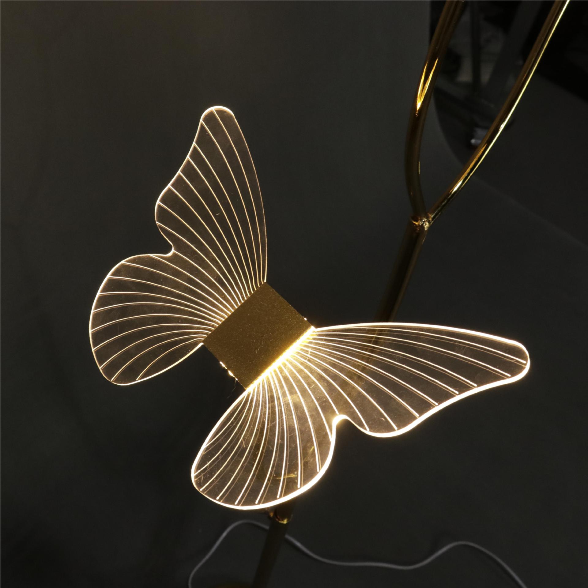 Nuevos accesorios de boda de árbol de mariposa de tres cabezas guía camino pasarela de bodas escenario decoración de fondo sitio de diseño modelado