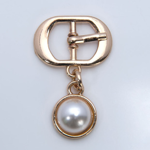 Shoe buckle metal small pin buckle hanging pearl buckle tail buckle fashion shoes accessories decorative shoe flower bag buckle Japanese buckle accessories