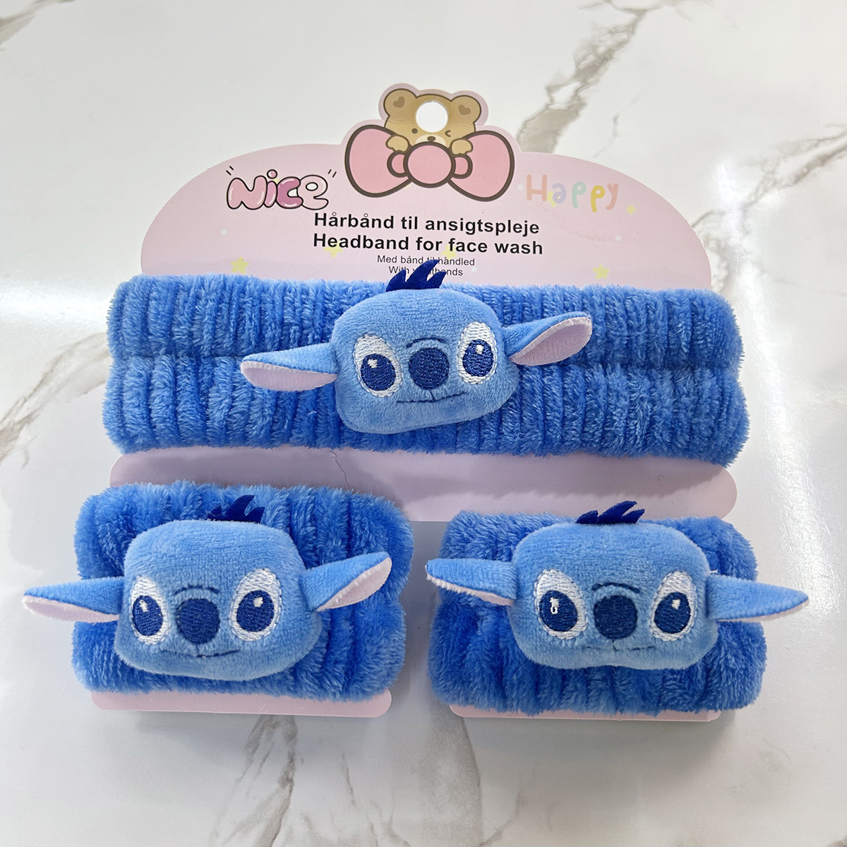Banda de cabello de moda con tarjeta de papel dulce decoración de animales pequeños de peluche de lavado banda de cabello de dibujos animados correa de muñeca tridimensional