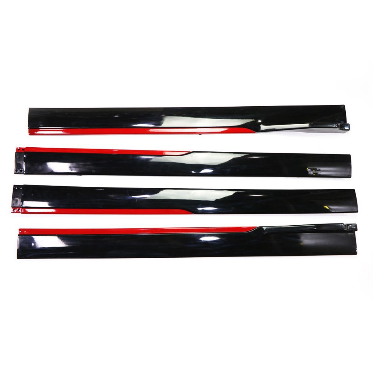 Faldones Laterales Universales para Auto 2 m / 2,2 m de Fibra de Carbono, Diseño Dividido Decorativo para Modificación de Autos