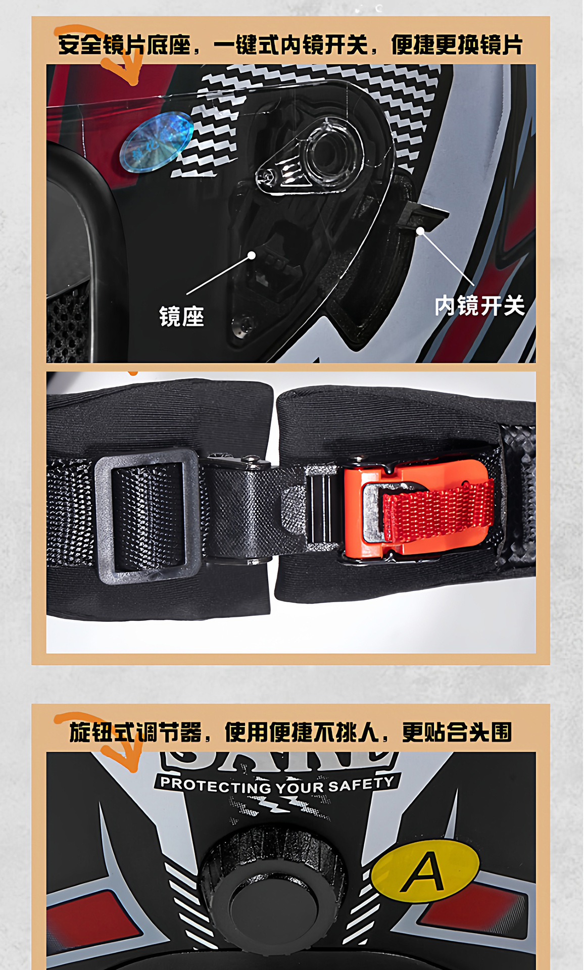 Cross-Border Exclusive Supply of Three-Quarter Helmets with Dual Lenses, Motorcycle Helmets, Adjustable Size Half Helmets, Safety Helmets