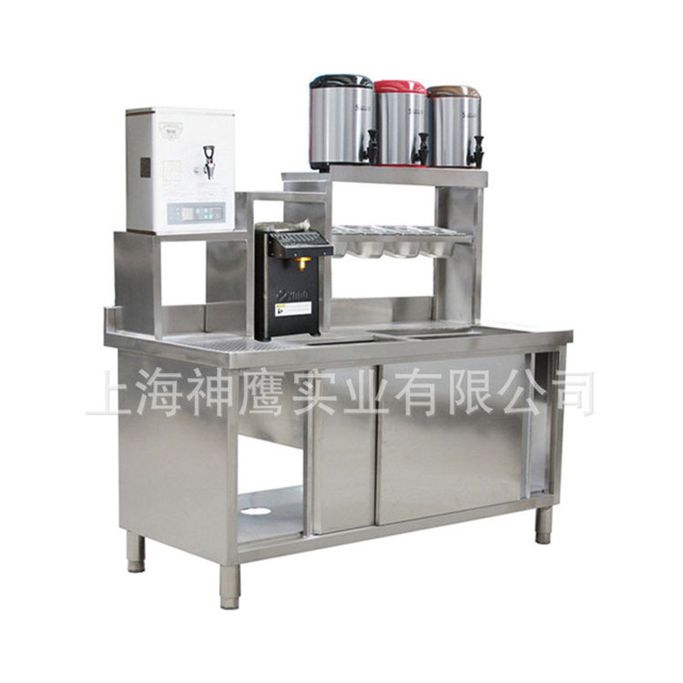 奶茶店咖啡店 二手设备 不锈钢操作台水吧台雪克台