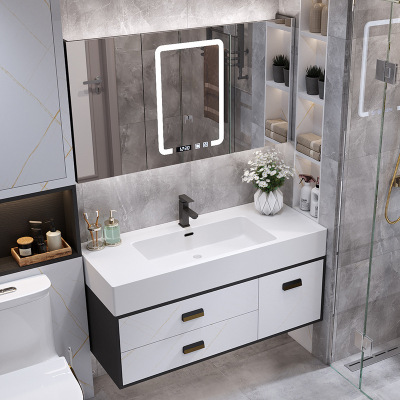 熠达工厂批发浴室柜实木卫生间洗漱台一体盆智能镜柜包邮洗手盆柜|ru