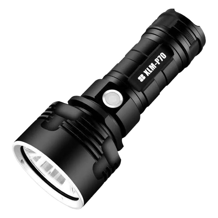 P70 fuerte luz recargable linterna Super brillante tiro largo LED hogar al aire libre Super brillante reflector linterna de alta potencia