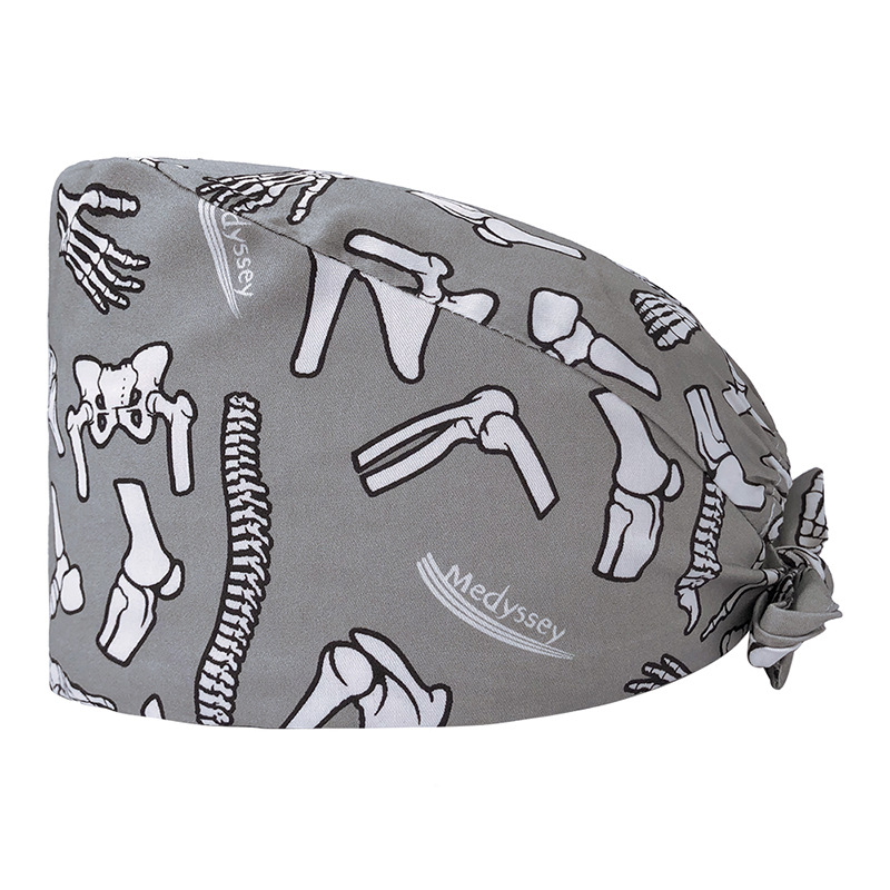 El algodón puro de las mujeres impresas europeas y americanas del sombrero de la enfermera de ICU con la toalla del sudor gorra quirúrgica del comercio exterior tapa de la cabeza del bolso entrega transfronteriza