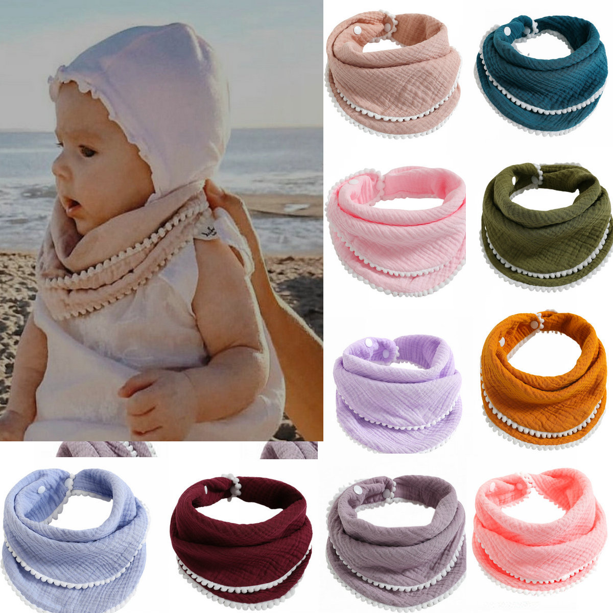 Children's gauze eating bib