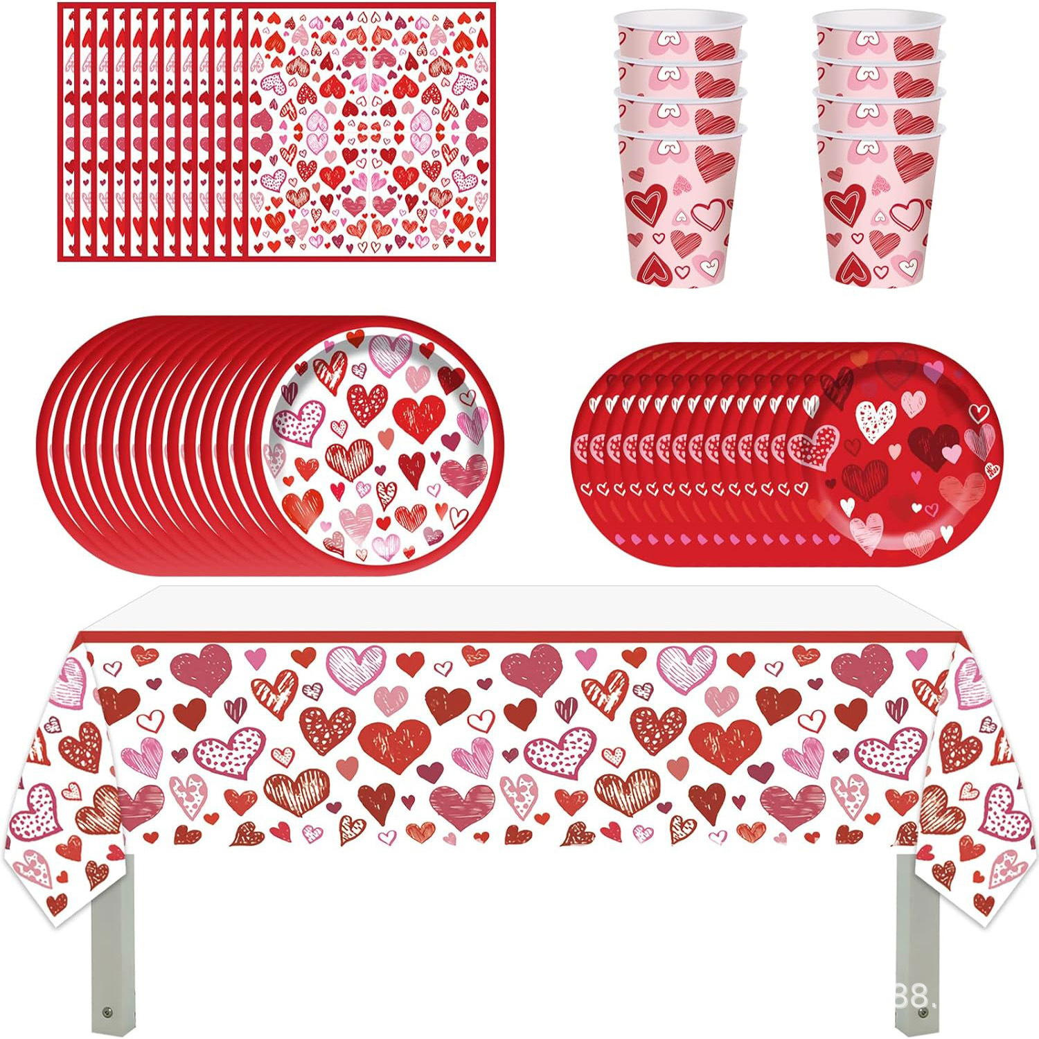 Valentine's Day tableware