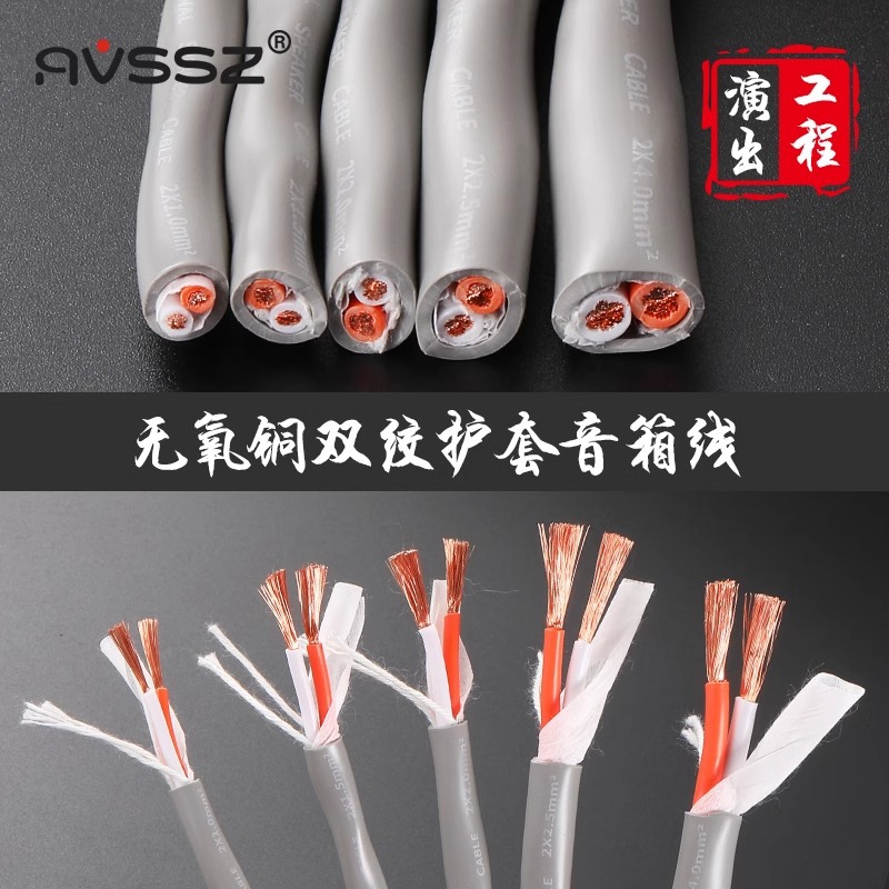 AVSSZ经济款工程布线2.5平方穿管双绞音箱喇叭线缆演出租赁线阵