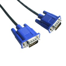 1.5米VGA线3+5  15针公对公  电脑连接线 屏蔽磁环蓝头 配件批发