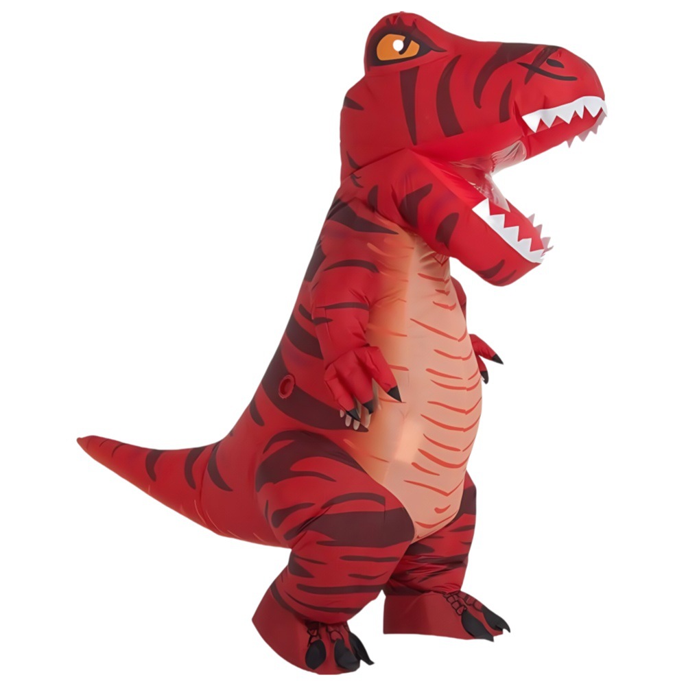 Amazon explosión impresa inflatable T-Rex disfraz Halloween multicolor T-Rex disfraz de fiesta disfraz de muñeca