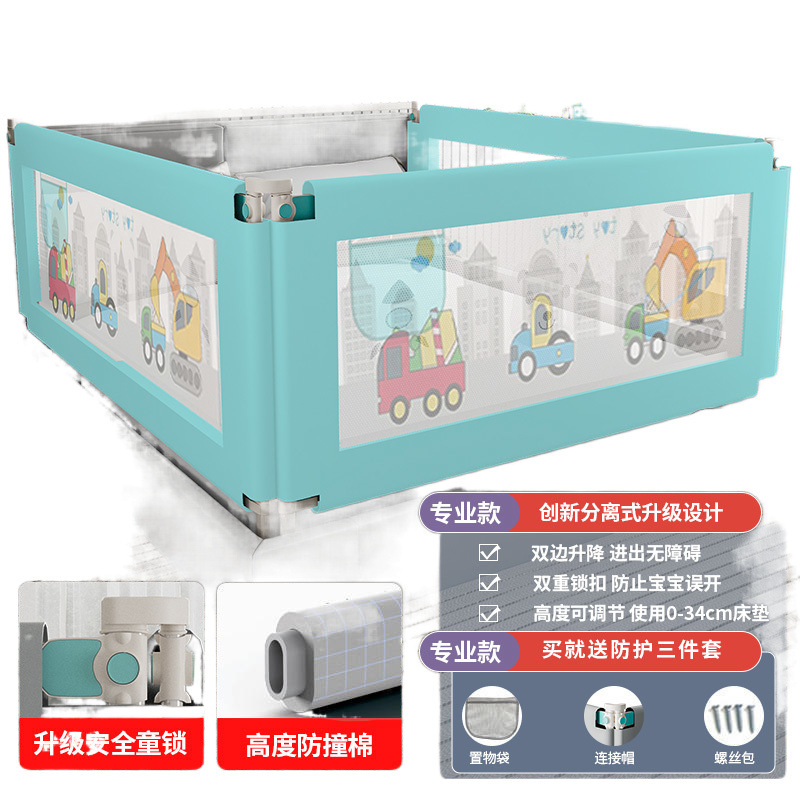 Barandilla de seguridad para cama de bebés, barandilla anticaídas, protector de cabecera para bebés y niños, barrera para el borde de la cama, protector antiescapulación y antirrobo de cama, venta al por mayor.