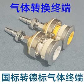 气体转换终端转换器国标转德标氧气国标转接头空气中心供氧金属盖