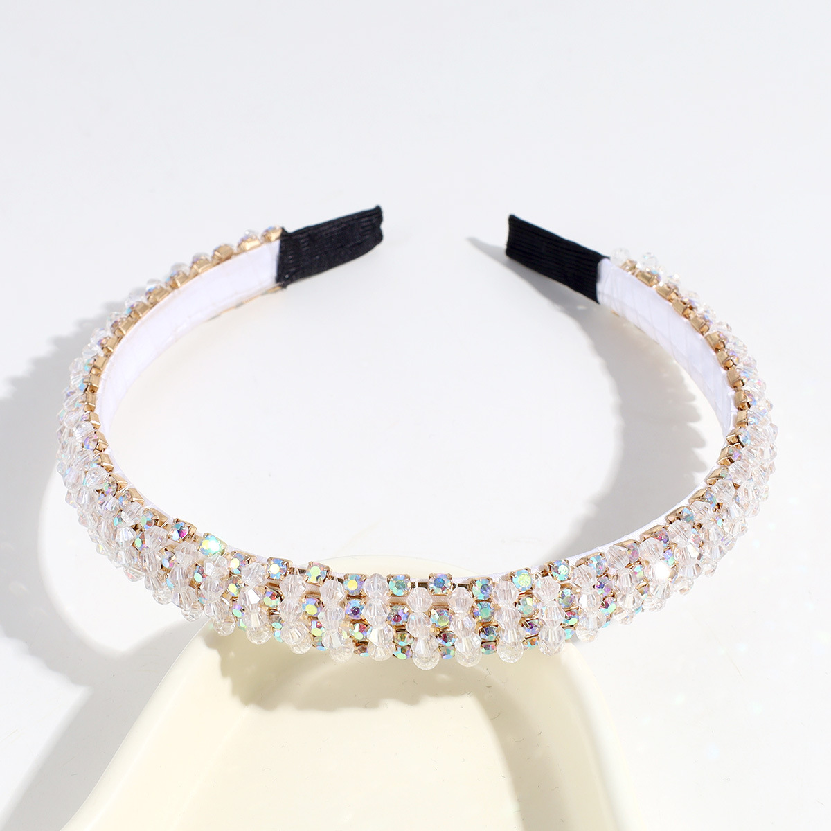 Women's Fashion C Shape Rhinestone Handmade Hair Band display picture 8