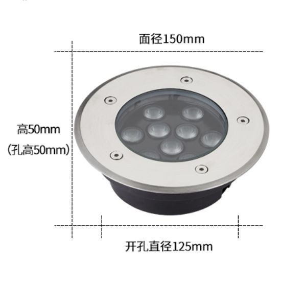 LED lámpara enterrada ultra delgada lámpara de suelo exterior impermeable redonda pasillo lámpara de pasillo incrustado paso cuadrado lámpara de suelo pequeña image 11