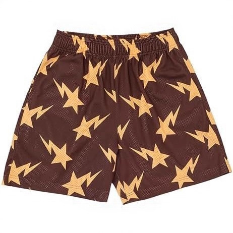 Diotsr Men's Pattern Printed Shorts Cool Mesh Basketball Shorts Casual No Pleat Shorts Summer Drawstring