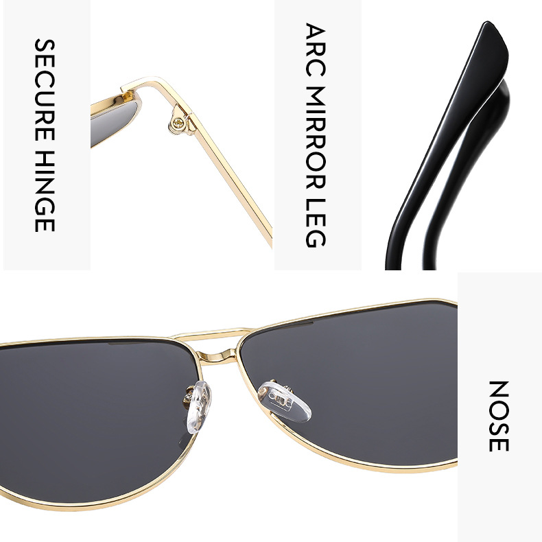 38g Weight Full Frame Glasses Structure Sunglasses Classification PC, UV400 Protection Lens Material Special-Shaped Mirror Glasses Style Holiday, Outdoor, Travel Occasion Solid Color Pattern All Seasons Season Unisex Gender Casual, Elegant Style Casual Elegant Solid Color PC UV400 Protection Special-Shaped Mirror Full Frame Women's Sunglasses 6