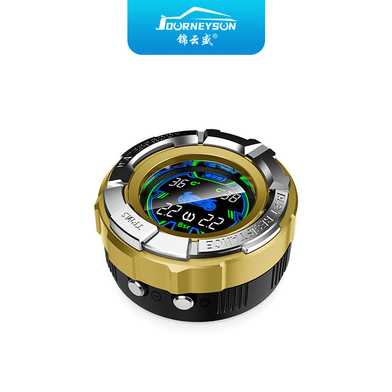 T02 Motorcycle Tire Pressure Monitor Mini Personalized Design High Precision Waterproof and Dustproof Pressure Monitoring System