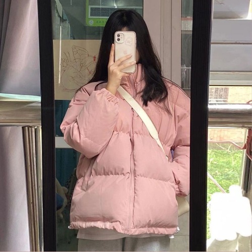 Oversize Women's Korean Version Thick Down Cotton Coat, Short Women's Winter Cotton Jacket, Small Figure Bread Coat