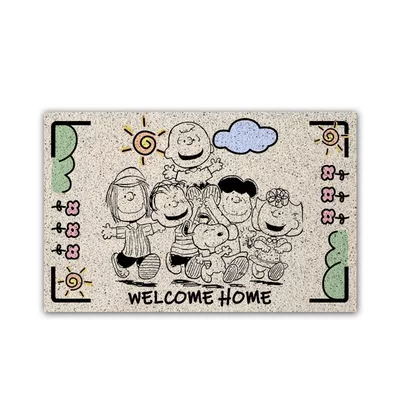 Avtomobil döşəmə paspasları – for Entrance and Doorway - simple-family-portrait-peanuts-4060cm-square-wire-circle