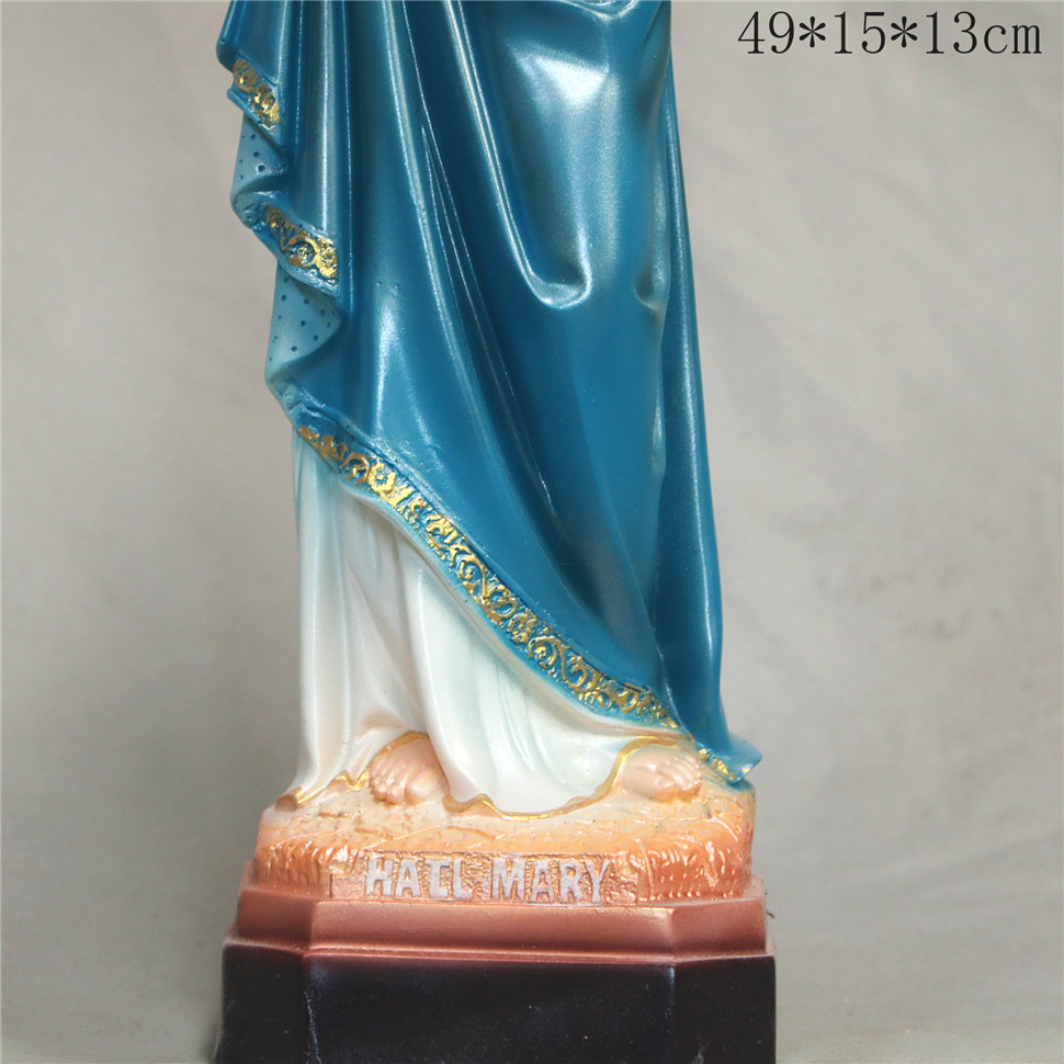 50cm transfronterizos de la Virgen del Sagrado Corazón de la Virgen María Mirando la Estatua de la Estatua de la Iglesia Decoración de la Estatua de la Personaje Principal Salón