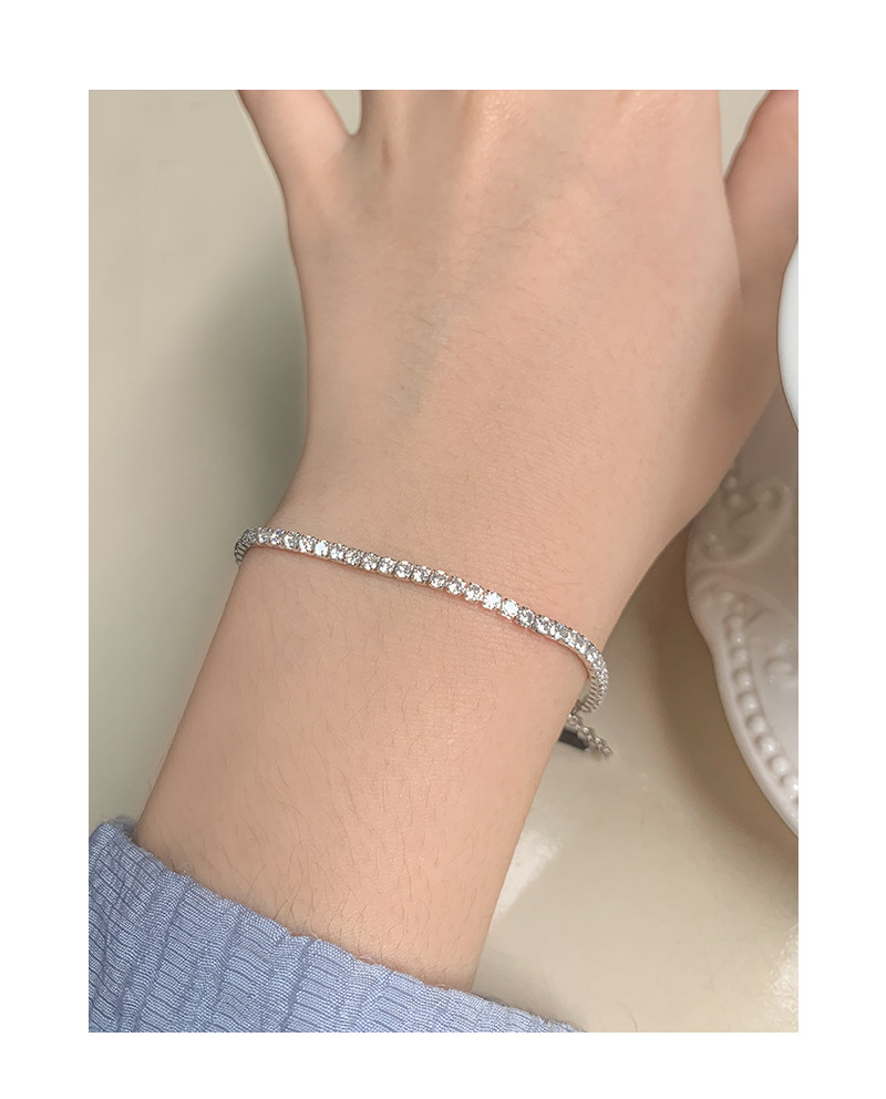 Bracelets Classification 925 Sterling Silver Bracelets Casual Simple Style Streetwear