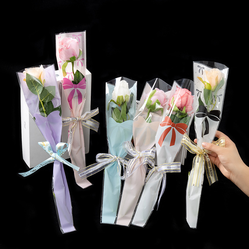 Bolsas de Envoltorio para Flor Individual de BOPP Impermeable para Regalos