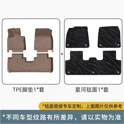 Tpe Black and Orange Floor | Modelə uyğun ayaqaltı - ideal-brown-double-layered-foot-mat-galaxy-blanket
