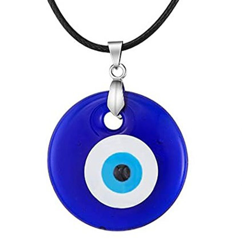 Amazon europea y americana de comercio exterior popular 30mm de cristal azul turco diablo ojos vintage collar de cristal colgante