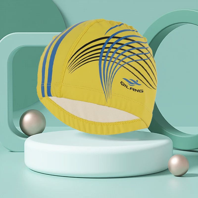 Sombreros de baño para hombres y mujeres pu adultos niños tela general no estrangulada cabeza larga fábrica de sombreros de baño comercio al por mayor