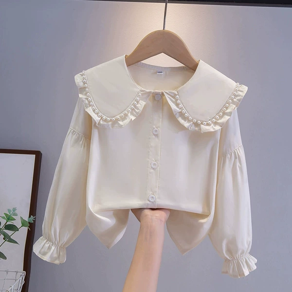 Cotton apricot long-sleeve from pearl