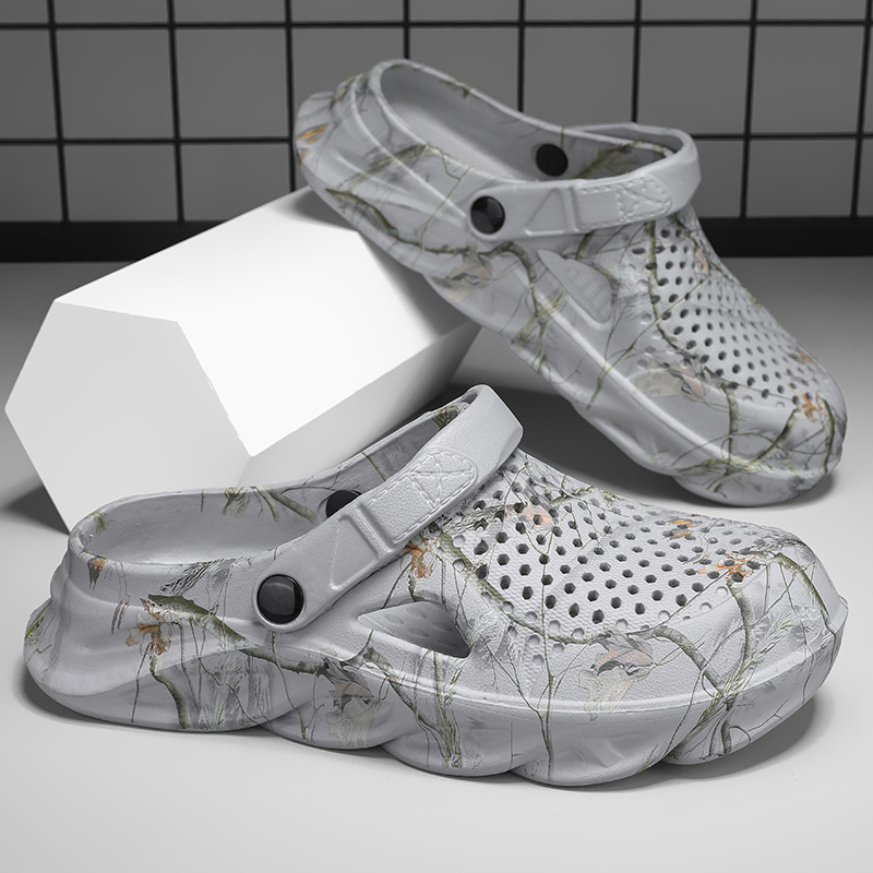 Transfronterizo tamaño 47 agujeros zapatillas de verano zapatillas de jardín al aire libre zapatillas de playa para hombres zapatillas frías