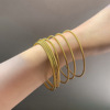 歐美不鏽鋼手鏈 1.7mm彈簧鋼絲手鏈可擰緊螺頭可打開時尚流行手環