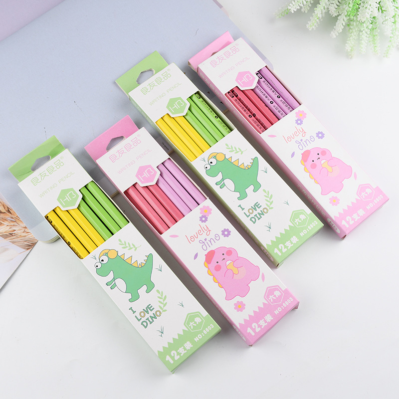 厂家供应橡皮铅笔学生儿童学习文具用品 小学生马卡龙彩色HB铅笔