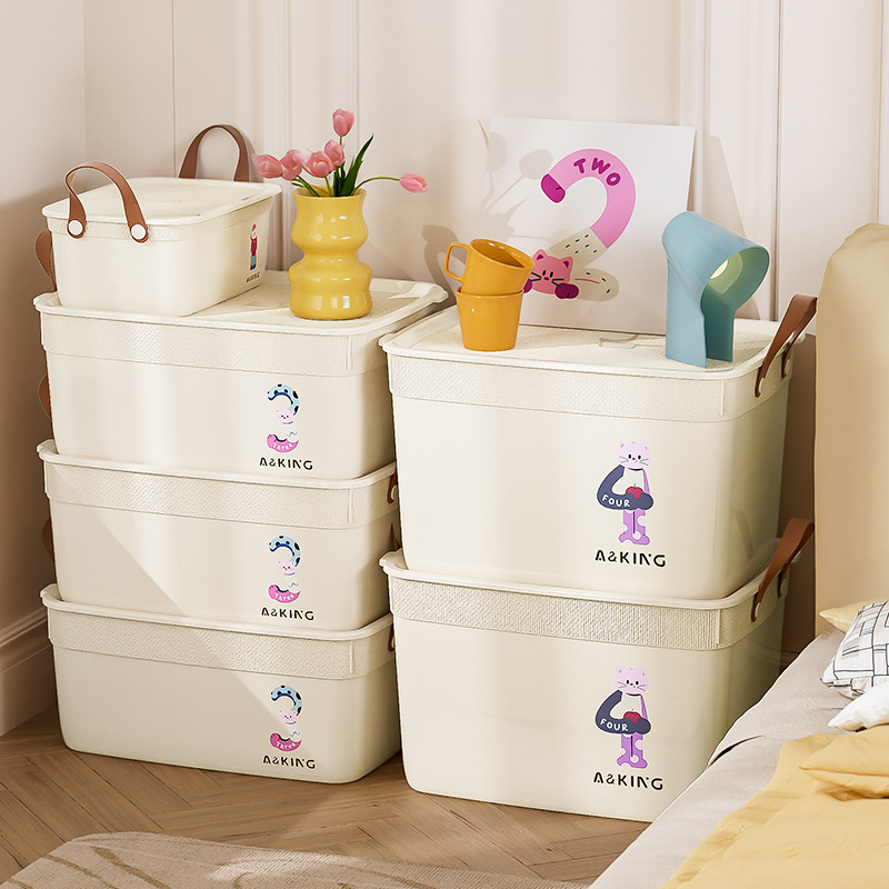 Caja de almacenamiento de artículos diversos de dibujos animados lindo, caja de almacenamiento de juguetes para bocadillos multifunción, artefacto de almacenamiento de ropa para el hogar