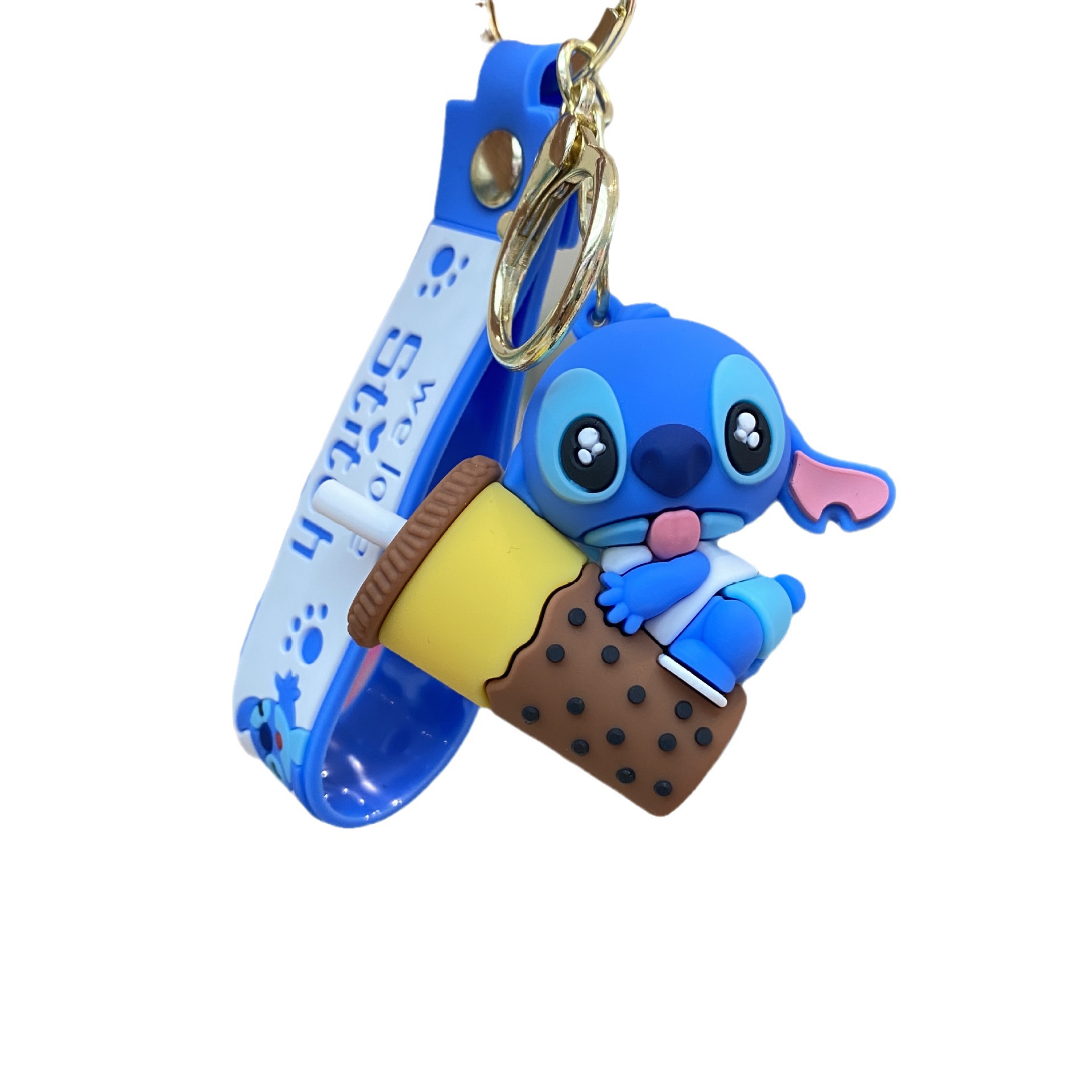 Cartoon Q versión puntada llavero moda fresco lindo colgante bebé captura máquina muñeca pareja pequeño regalo al por mayor