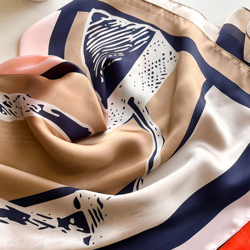 Retro spring and autumn new style fashionable shawl women's silk scarf square 90 large square scarf for women