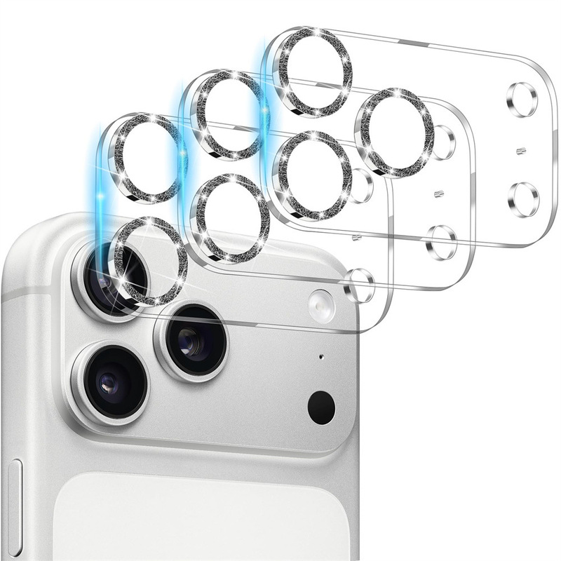 Suitable for Iphone17 Series Waterproof, Scratch-Proof and Drop-Proof Gradient Glitter 3D Camera Lens Protection Mobile Phone Film