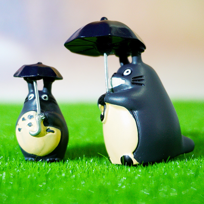 Decoración de micro paisaje de musgo, paraguas, gatito, tocón de árbol, plantas suculentas de bricolaje, decoración, decoración de resina, decoración artesanal