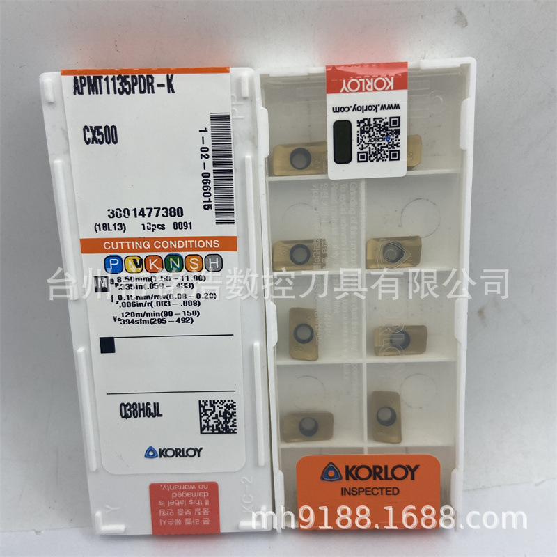 韩国KORLOY克劳伊R0.8铣刀片APMT1135PDR-K CX500数控铣削刀粒